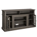 Classic American TV Stand with 4 Storage Shelf and 2 Storage Cabinet for Family Living Room or Office