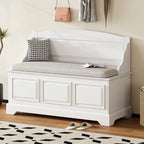 Retro Shoe Storage Bench with Safe Soft-Close Devices & Cushion