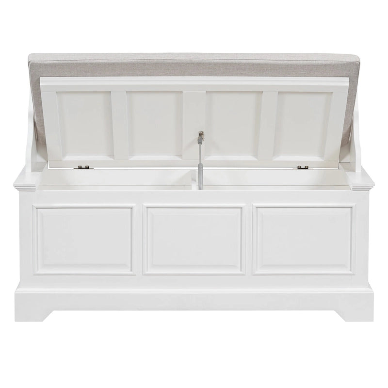 Retro Shoe Storage Bench with Safe Soft-Close Devices & Cushion