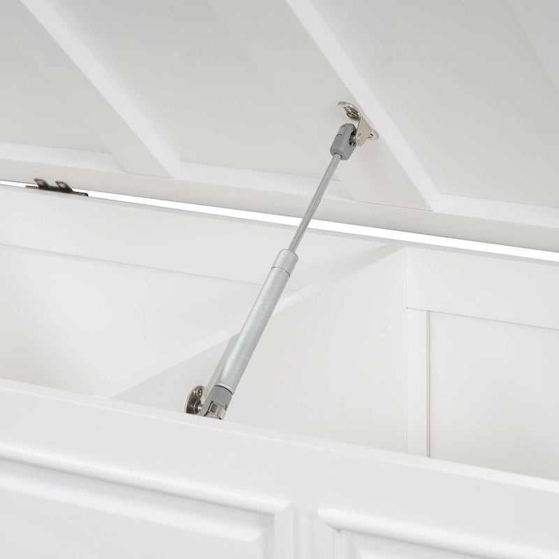 Retro Shoe Storage Bench with Safe Soft-Close Devices & Cushion