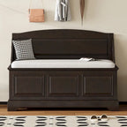 Retro Shoe Storage Bench with Safe Soft-Close Devices & Cushion