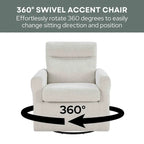 Convenience Concepts Take a Seat Olivia Swivel Accent Armchair