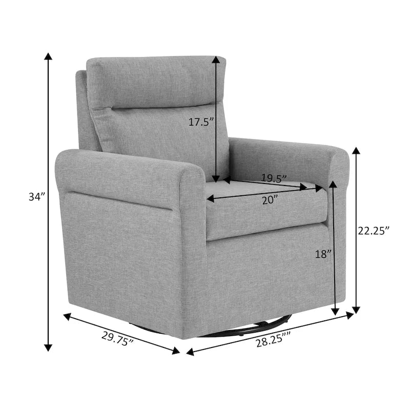 Convenience Concepts Take a Seat Olivia Swivel Accent Armchair