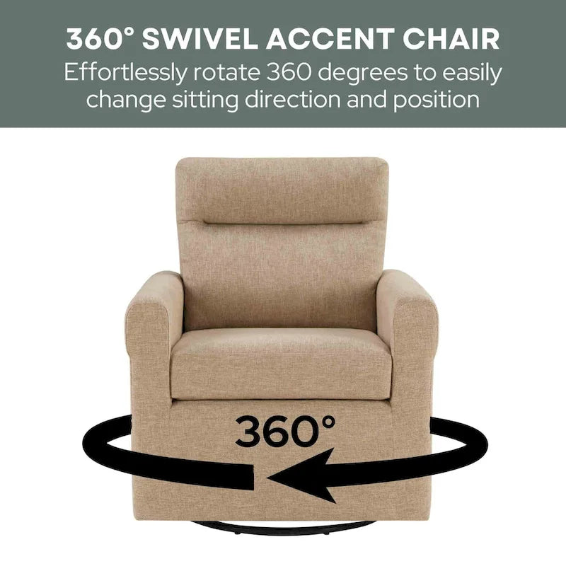 Convenience Concepts Take a Seat Olivia Swivel Accent Armchair