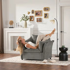Oversized Chenille Lounge Armchair