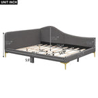 Modern Upholstered Daybed with Armrest and Headrest