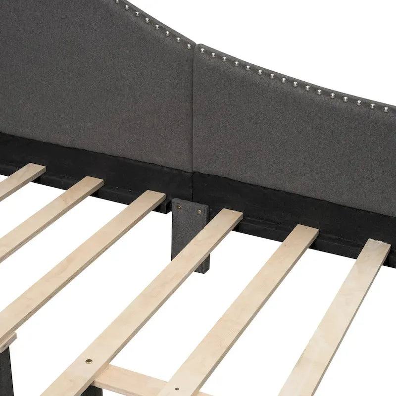 Modern Upholstered Daybed with Armrest and Headrest