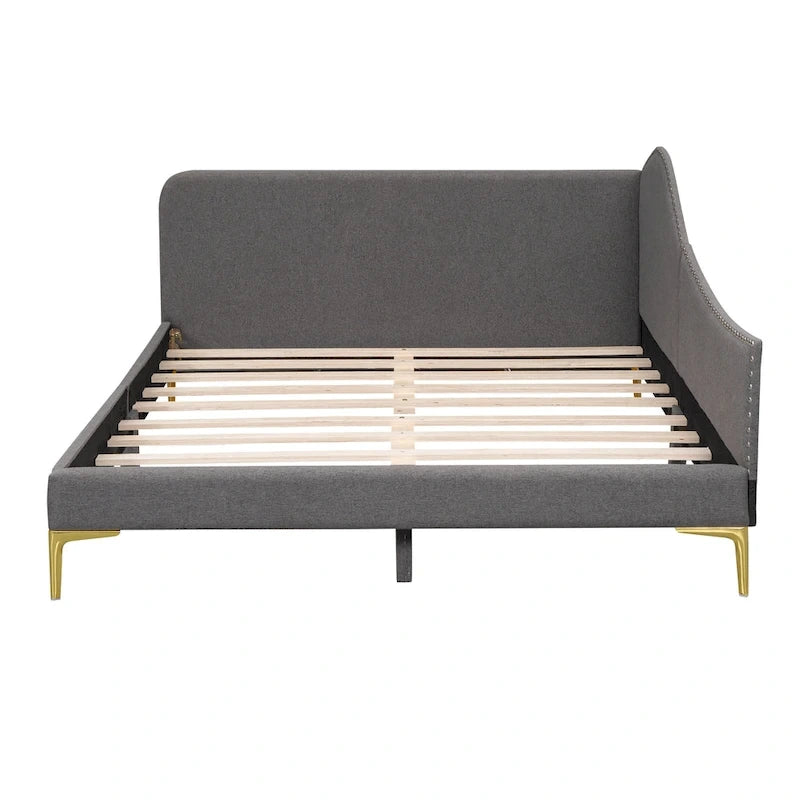 Modern Upholstered Daybed with Armrest and Headrest