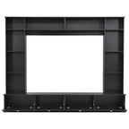 Black 104.2  Large Wall Unit with Bookshelves & Cabinets for TVs Up to 78