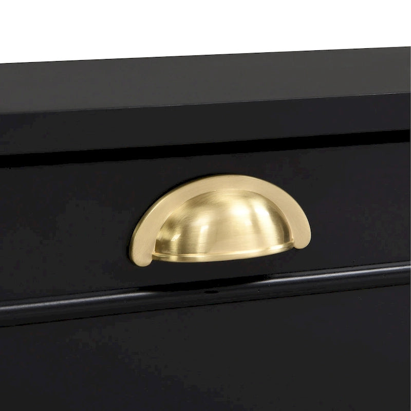 Black 104.2  Large Wall Unit with Bookshelves & Cabinets for TVs Up to 78