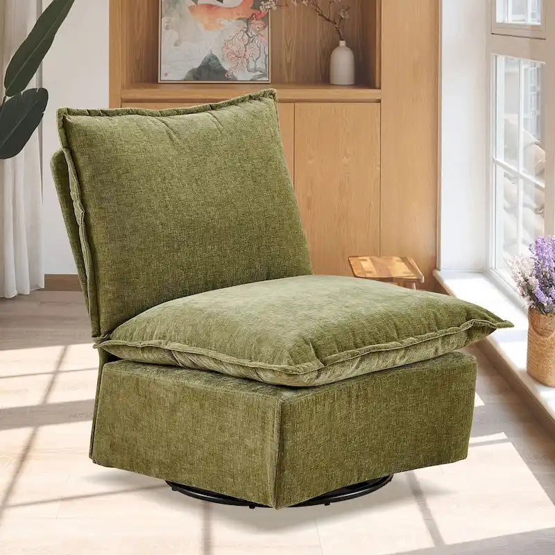 28.74  Chenille Upholstered 360 Swivel Rocking Chair