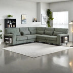 102.75  Corduroy L-Shaped Modular Sectional Sofa with Storage and Cup Holder