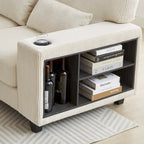 102.75  Corduroy L-Shaped Modular Sectional Sofa with Storage and Cup Holder