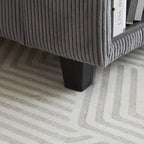 102.75  Corduroy L-Shaped Modular Sectional Sofa with Storage and Cup Holder