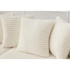 111  Corduroy L-Shaped Sectional Sofa with Oversized Right Chaise