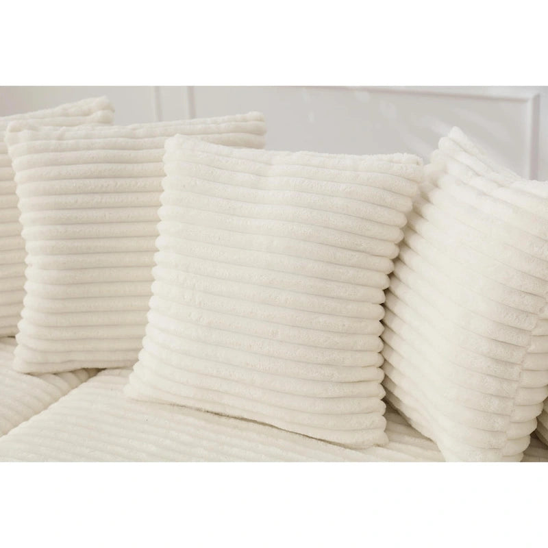 111  Corduroy L-Shaped Sectional Sofa with Oversized Right Chaise