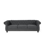 Chesterfield Button Tufted 3-seater Sofa with Nailheads