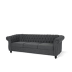 Chesterfield Button Tufted 3-seater Sofa with Nailheads
