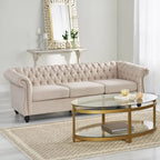 Chesterfield Button Tufted 3-seater Sofa with Nailheads