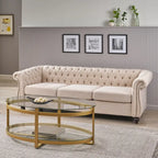Chesterfield Button Tufted 3-seater Sofa with Nailheads