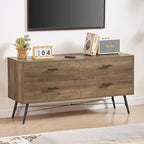 4-Drawer Horizontal Dresser, Dressers Bedroom Furniture Large Storage Tower Unit for Bedroom, Closet Living Room