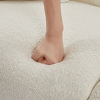 64  Classic Fabric 2-Seater Sofa with Wood Frame & 2 Pillows