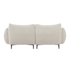 64  Classic Fabric 2-Seater Sofa with Wood Frame & 2 Pillows