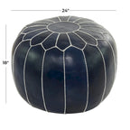 Leather Bohemian Pouf