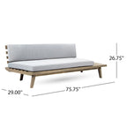 Christopher Knight Home Eulah Minimalist Wood and Fabric Right-Sided Sofa