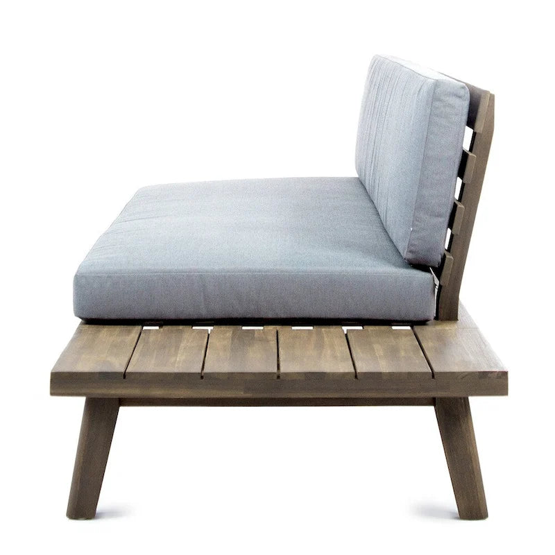 Christopher Knight Home Eulah Minimalist Wood and Fabric Right-Sided Sofa