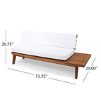 Christopher Knight Home Eulah Minimalist Wood and Fabric Right-Sided Sofa