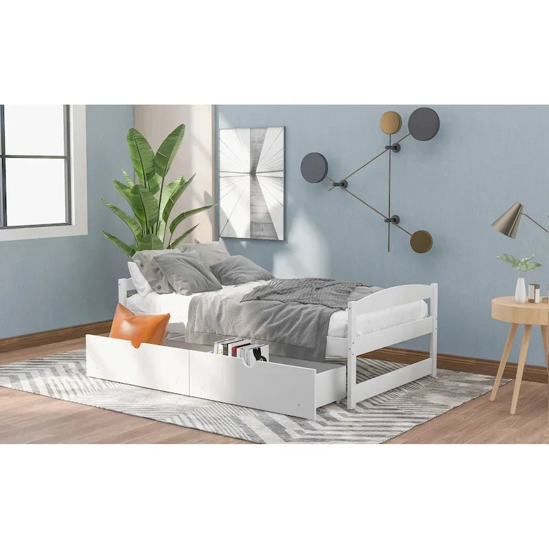 Twin size platform bed