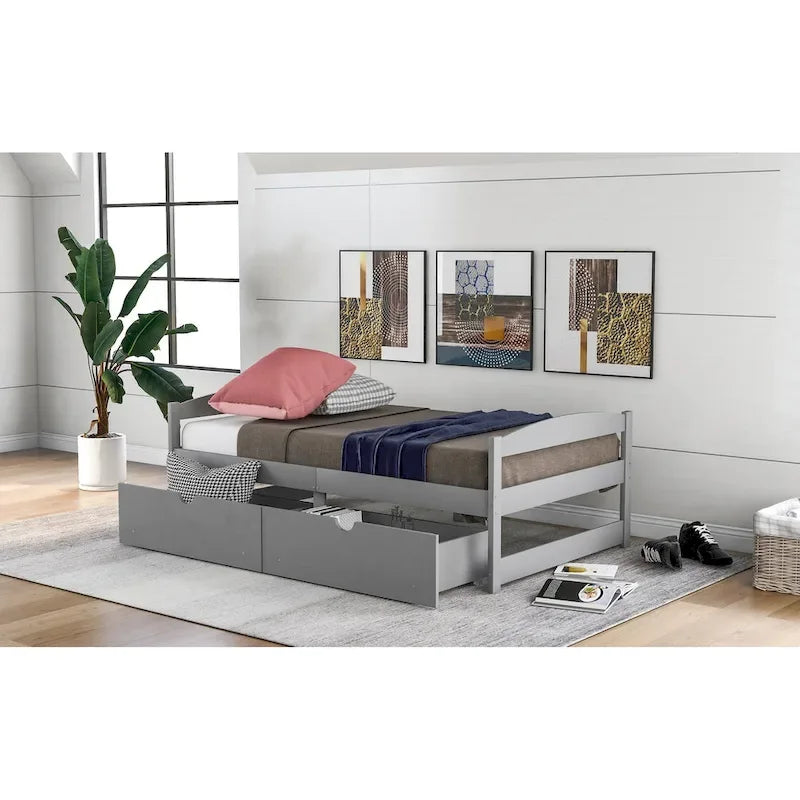 Twin size platform bed