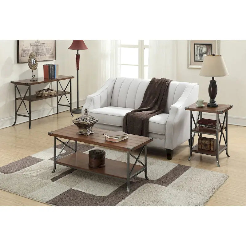 Convenience Concepts Brookline Coffee Table with Shelf