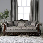 Dikic Traditional Chenille Upholstered Sofa by Furniture of America