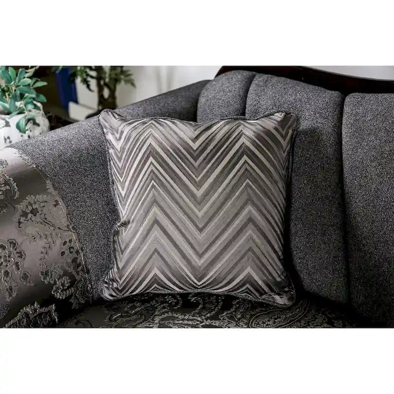 Dikic Traditional Chenille Upholstered Sofa by Furniture of America