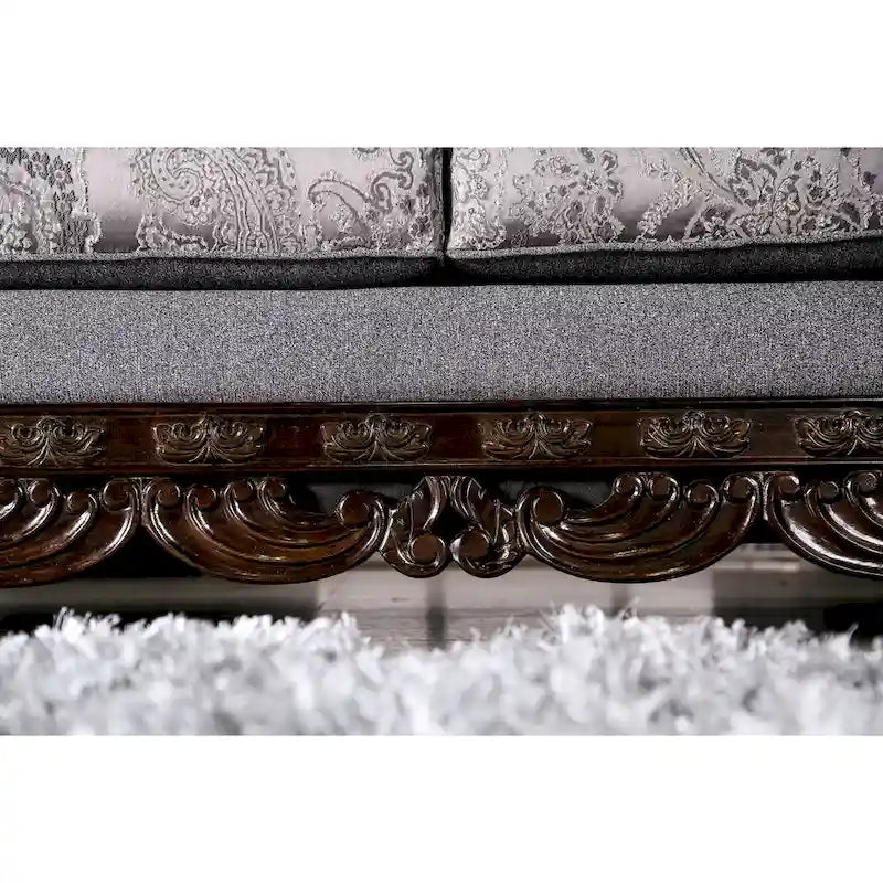 Dikic Traditional Chenille Upholstered Sofa by Furniture of America