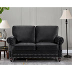 Ramos Nailhead Velvet Loveseat