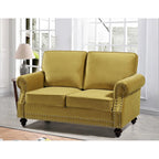 Ramos Nailhead Velvet Loveseat