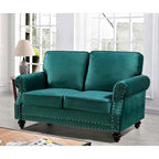 Ramos Nailhead Velvet Loveseat