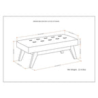 WYNDENHALL Tierney 40 inch Wide Mid Century Modern Rectangle Ottoman Bench