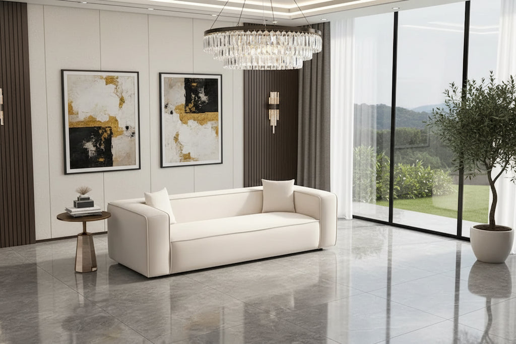 Belinda Mid Century Modern Furniture Style French Boucle Living Room Sofa