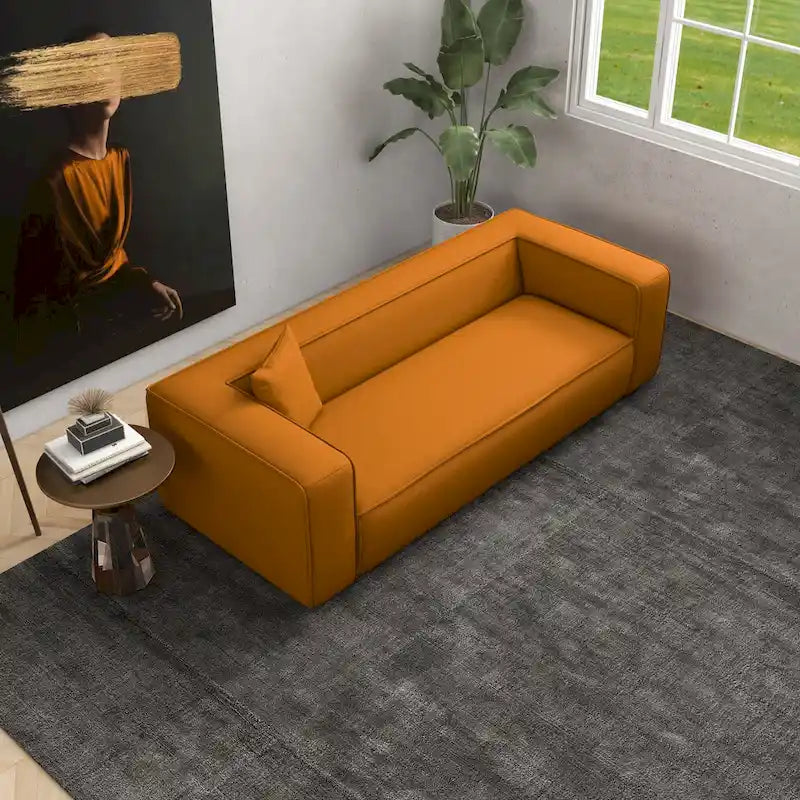 Belinda Mid Century Modern Furniture Style French Boucle Living Room Sofa