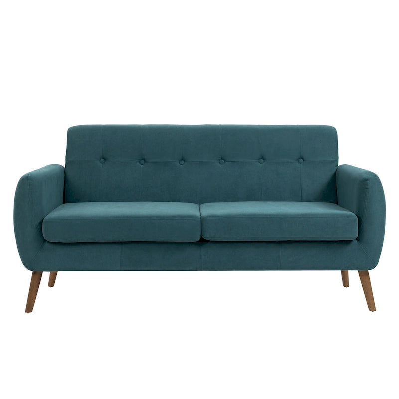 Porthos Home Rya Loveseat Small Sofa Couch, Fabric, Rubberwood