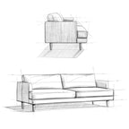 WYNDENHALL Chloris 90 inch Wide Mid-Century Modern Sofa