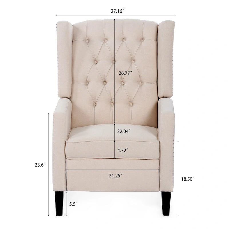 27  Wide Manual Wing Chair Recliner