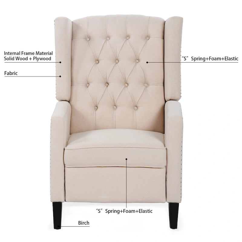 27  Wide Manual Wing Chair Recliner
