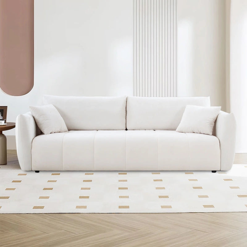 W85in Modern Upholstered 3 Seater Fabric Couch Sofa for Living Room