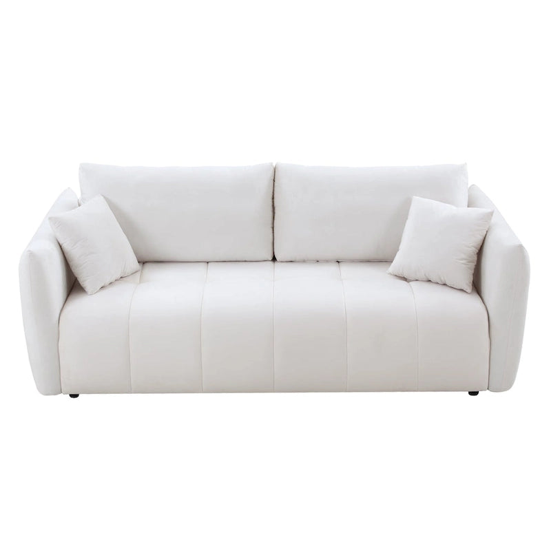 W85in Modern Upholstered 3 Seater Fabric Couch Sofa for Living Room