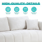 W85in Modern Upholstered 3 Seater Fabric Couch Sofa for Living Room